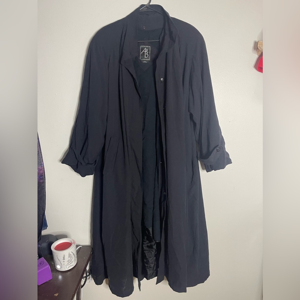 Long black trench coat used